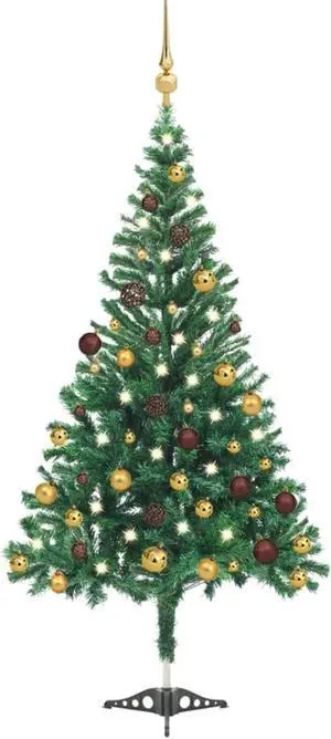 vidaXL Artificial Christmas Tree with LEDs&Ball Set 70.9" 564 Branches vidaXL Artificial Christmas Tree with LEDs&Ball Set 70.9" 564 Branches