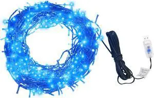 vidaXL Light String with 400 LEDs Blue 131.2' 8 Light Effects IP44