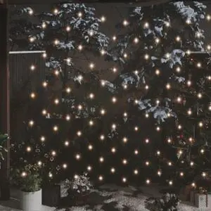 vidaXL Christmas Net Light 8 Modes LED Xmas Trees Light Warm White Light Color