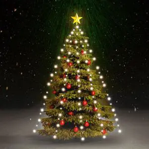 vidaXL Tree Light Xmas Tree Lights for Indoor and Outdoor Cold White 70.9"