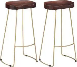 vidaXL Gavin Bar Stools 2 pcs Solid Mango Wood