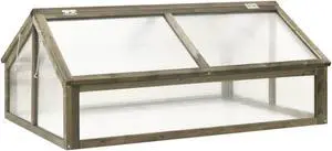 vidaXL Greenhouse Gray 44.8"x31.4"x19.6" Firwood