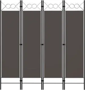 vidaXL 4-Panel Room Divider Anthracite 63"x70.9" vidaXL 4-Panel Room Divider Anthracite 63"x70.9"