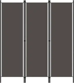 vidaXL 3-Panel Room Divider Anthracite 59.1"x70.9"