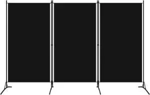 vidaXL 3-Panel Room Divider Black 102.4"x70.9" vidaXL 3-Panel Room Divider Black 102.4"x70.9"