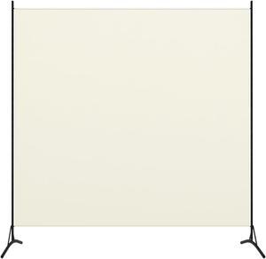 vidaXL Room Divider Folding Partition Privacy Screen for Office White Fabric