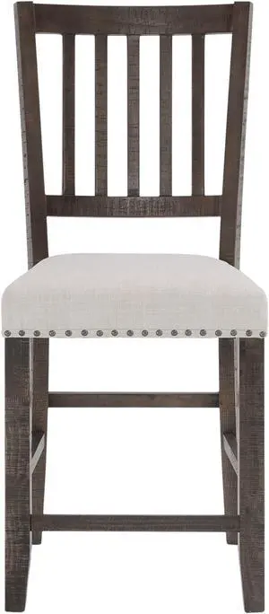 Willow Creek Slatback Upholstered Counter Stool (Set of 2)