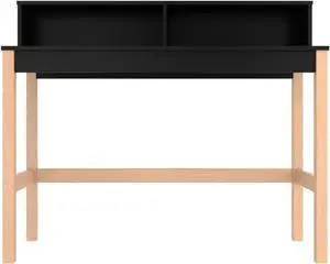 Bowery Desk with 0 Shelves in Black and Oak