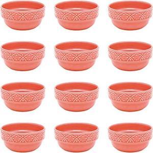 Daily Mendi 12 Large Dinner Soup  16.91 oz. Bowls  in Coral