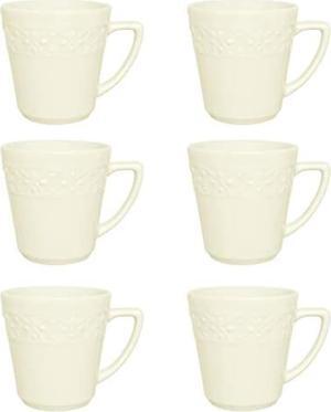 Daily Mendi 6 Mugs (12.17 oz.) in Ivory