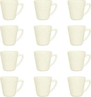 Daily Mendi 12 Mugs (12.17 oz.) in Ivory