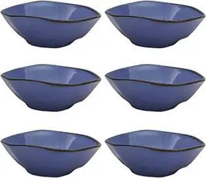 Oxford RYO 6 Large Dinner 20.29 oz Soup Bowls  in Blue