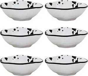 Oxford RYO 6 Large Dinner 20.29 oz Soup Bowls  in Black and White