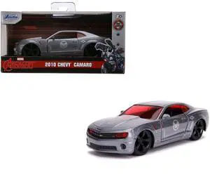 2010 Chevrolet Camaro Silver "War Machine" "Avengers" "Marvel" Series 1/32 Diecast Model Car by Jada