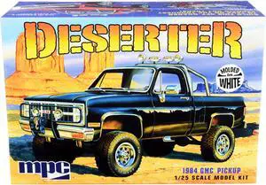 Skill 2 Model Kit 1984 GMC Pickup Truck (Molded in White) "Deserter" 1/25 Scale Model by MPC