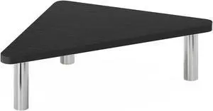 Furinno Turn-N-Tube Corner Monitor Riser Stand, Americano, Stainless Steel Tubes