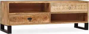 vidaXL TV Cabinet Solid Mango Wood 47.2"x11.8"x15.7"