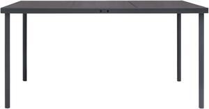 vidaXL Patio Dining Table Anthracite 59.1"x35.4"x29.1" Steel