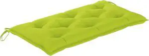 vidaXL Garden Bench Cushion Bright Green 43.3"x19.6"x2.7" Fabric vidaXL Garden Bench Cushion Bright Green 43.3"x19.6"x2.7" Fabric