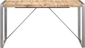 vidaXL Dining Table 55.1"x27.6"x29.5" Solid Rough Mango Wood