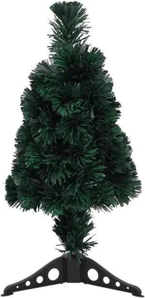 vidaXL Artificial Slim Christmas Tree with Stand 25.2" Fiber Optic