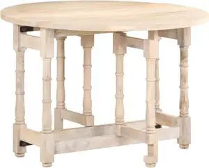 vidaXL Dining Table Round 43.3"x29.9" Solid Mango Wood