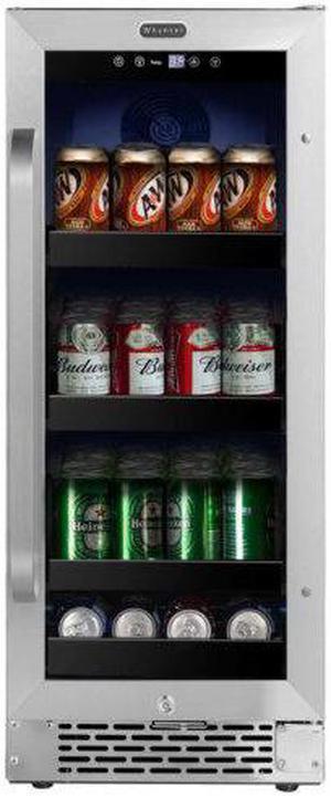 Whynter BBR-838SB 15 inch Built-In 80 Can Undercounter Stainless Steel Beverage Refrigerator with Reversible Door, Digital Control, Lock and Carbon Filter
