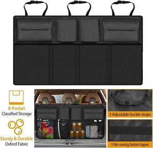 Car Backseat Trunk Organizer Auto Hanging Back Seat Storage Bag Pocket Adjustable Strap