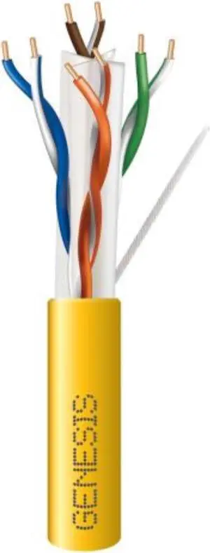 Cat6 Plus 23G Riser 1000' Box Yellow