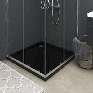 vidaXL Square ABS Shower Base Tray Black 31.5"x31.5" vidaXL Square ABS Shower Base Tray Black 31.5"x31.5"
