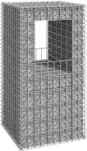 vidaXL Gabion Basket Post 19.7"x19.7"x39.4" Iron