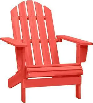 vidaXL Patio Adirondack Chair Solid Fir Wood Red