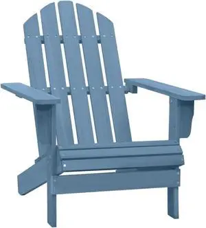 vidaXL Patio Adirondack Chair Solid Fir Wood Blue
