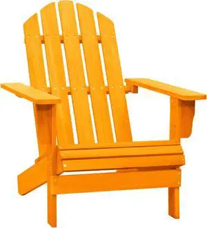 vidaXL Patio Adirondack Chair Solid Fir Wood Orange
