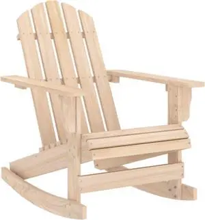 vidaXL Patio Adirondack Rocking Chair Solid Fir Wood