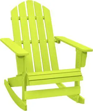 vidaXL Patio Adirondack Rocking Chair Solid Fir Wood Green