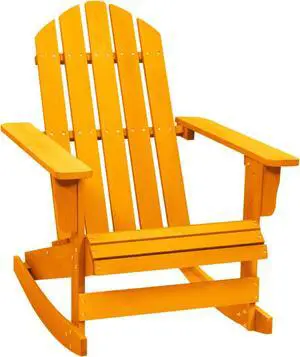 vidaXL Patio Adirondack Rocking Chair Solid Fir Wood Orange