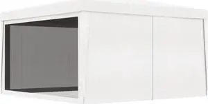 vidaXL Party Tent with 4 Mesh Sidewalls 13.1'x13.1' White