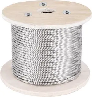 VEVOR 500ft 1x19 Stainless Steel Cable Wire Rope 5/32 Lifting Fishery Mining