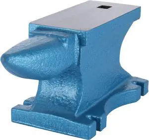 VEVOR 55 lb Anvil Blacksmith Cast-Iron 25 kg Heat Treated Long Round Horn