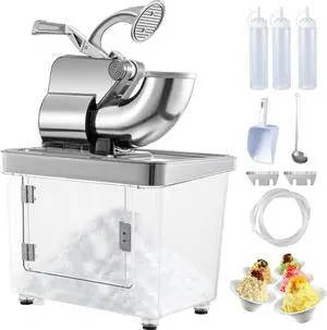 VEVOR Commercial Snow Cone Machine Ice Shaver Ice Crusher Ice Blender Dual Blades Etl