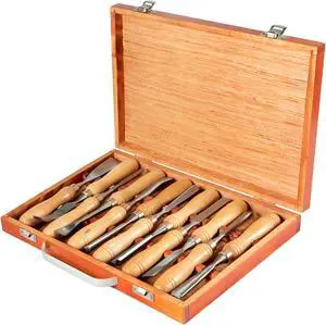 VEVOR 12pcs Wood Lathe Chisel Set Woodworking Turning Tools Carving Professional