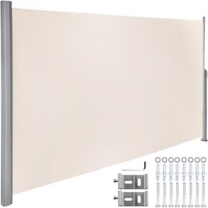 VEVOR Retractable Side Awning Patio Screen Retractable Fence 71x118inch Privacy Screen