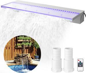 VEVOR Fountain Spillway Color Changing Led Lighted Spillway23.6"acrylicwaterfall Pool