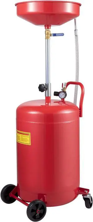VEVOR Waste Oil Drain Tank Portable Oil Drain 20 Gallon Air Operate W/ Air Valve