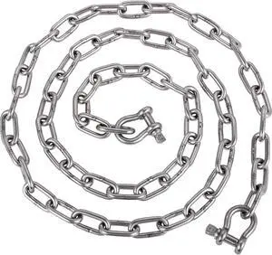 VEVOR Boat Anchor Chain Stainless Steel Chain 6 Ft 5/16 In Shackles For Boats