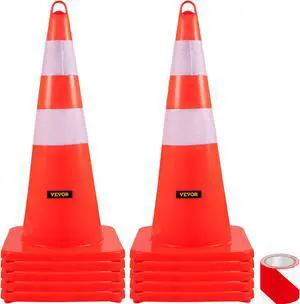 VEVOR 10pcs 28" Orange Safety Traffic Cones Trucks And Road Safe Cone
