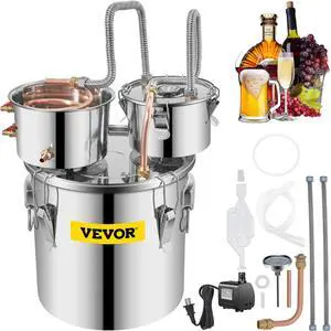 VEVOR 3 Pots 5 Gallon Home Diy Wine Water Distiller Moonshine Still Boiler Kit