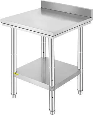 VEVOR 24" X 24" Commercial Stainless Steel Work Table Bench Prep Kitchen Restaurant