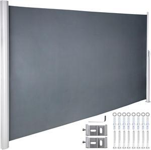 VEVOR Retractable Side Awning Patio Screen Retractable Fence 71x118inch Privacy Screen
